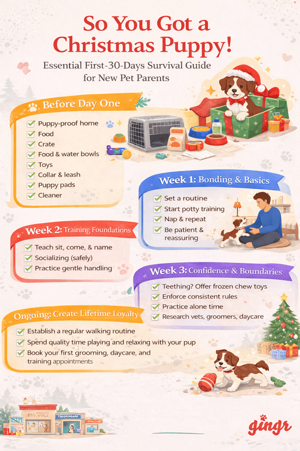 new puppy checklist infographic