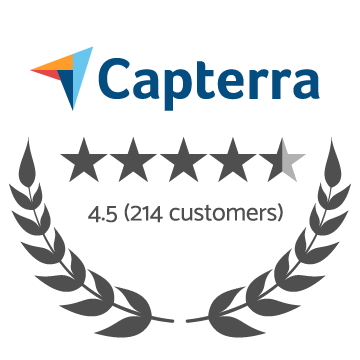 A summary of Gingr's Capterra reviews, 4.5 stars from 214 reviews.