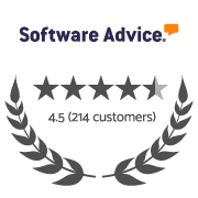 A summary of Gingr's Software Advice reviews, 4.5 stars from 214 reviews.