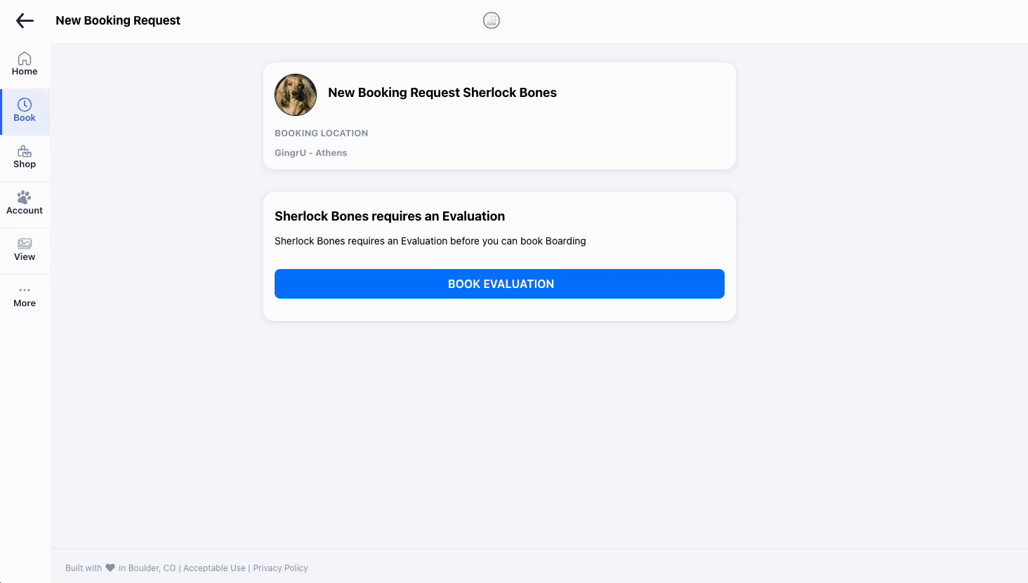how to enable evaluations in the pet parent portal through Gingr