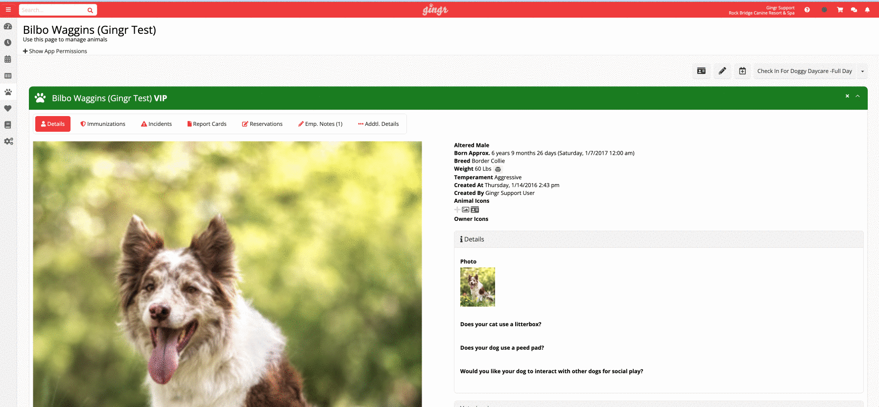 pet pricing profile Gingr gif