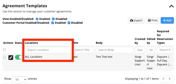 search enhancements in Gingr