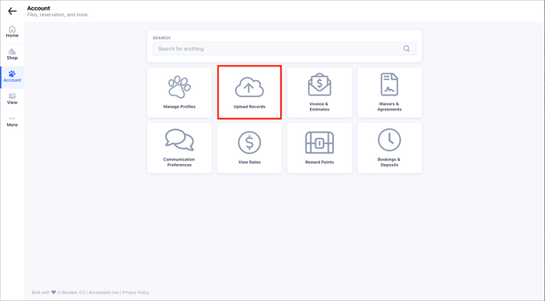 Gingr pet parent portal vaccination uploader