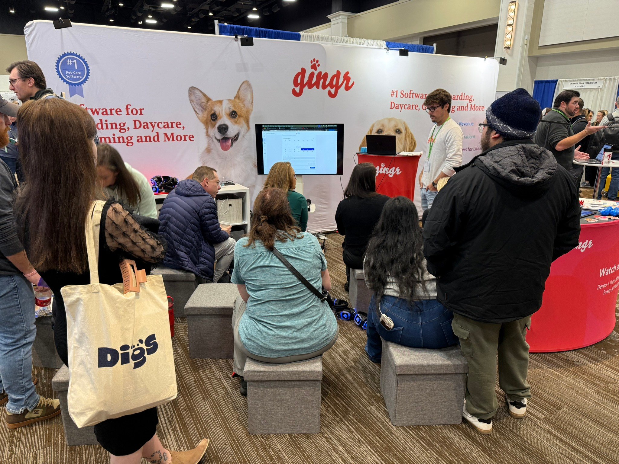 Team Gingr giving a demo at the Pet Boarding & Daycare Expo